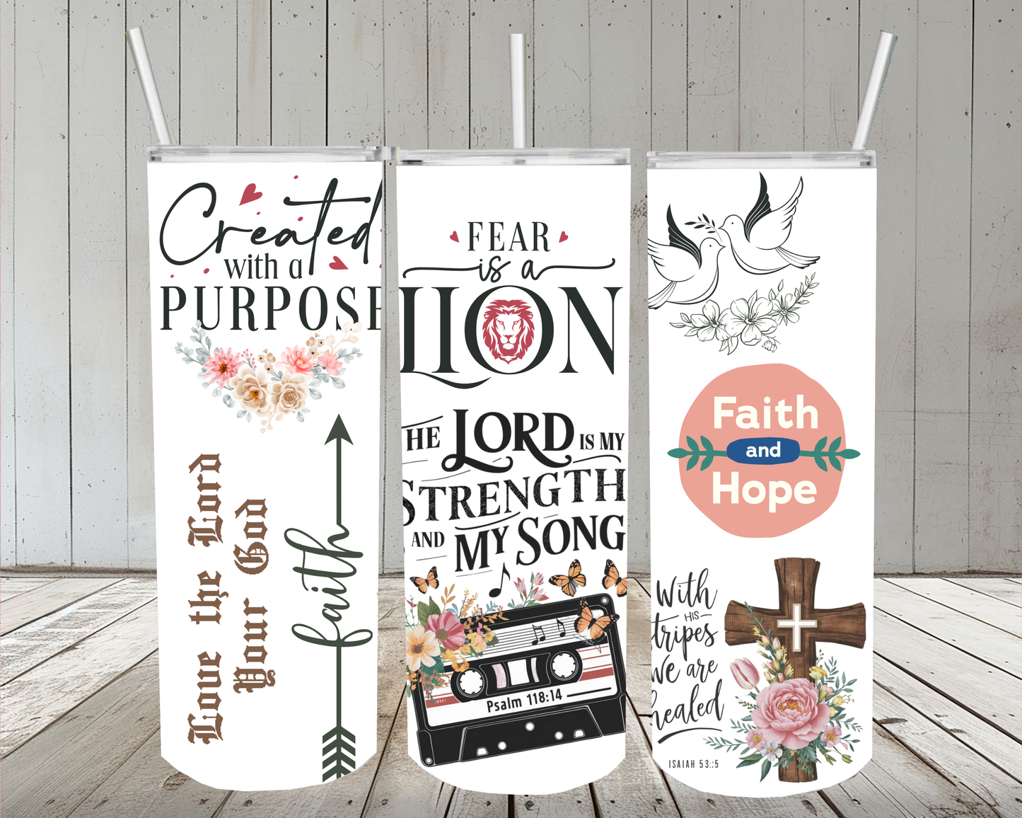 Christian 20oz Skinny Design 128