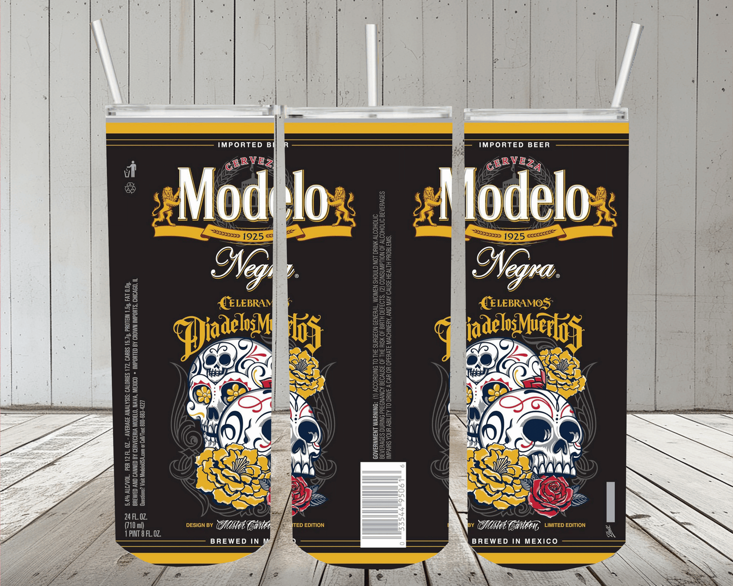 Beer Day of the Death 20oz Skinny Tumbler or Design