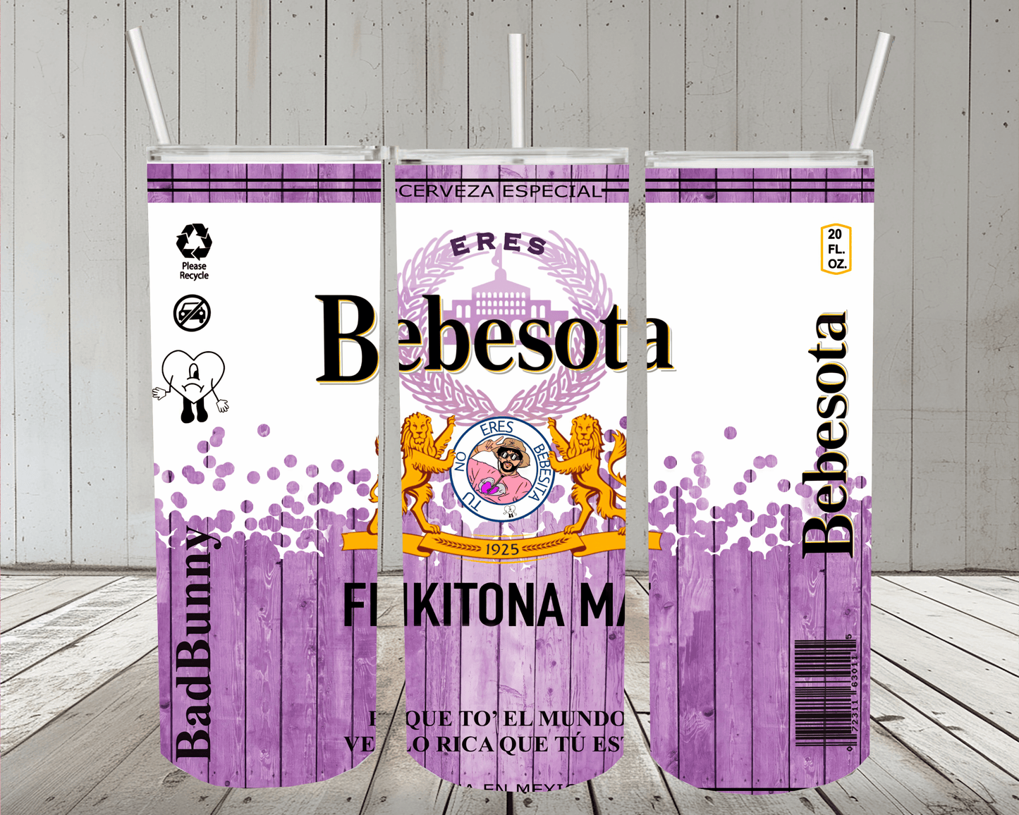 Bebesota 20oz Skinny Tumbler or Design