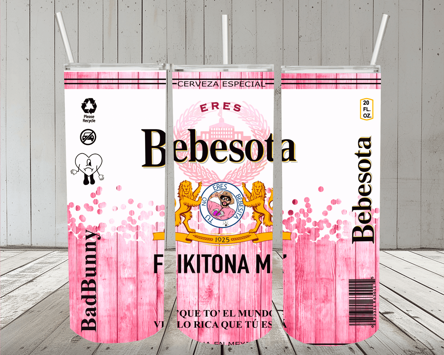 Bebesota 20oz Skinny Tumbler or Design