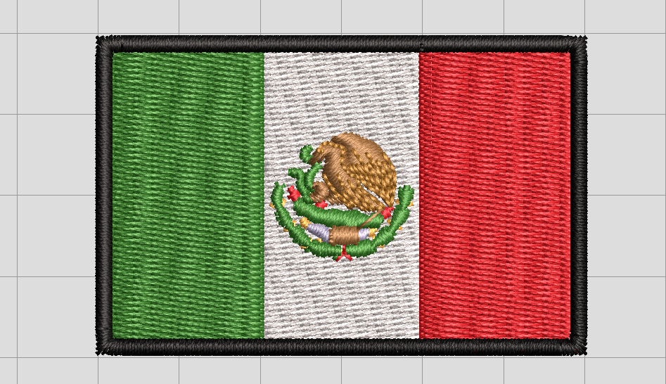Mexico Flag Embroidery Design (Digital File ONLY)
