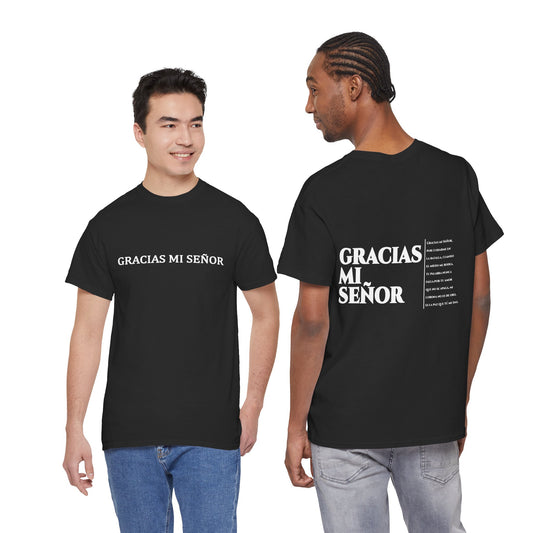 Camisa Cristiana “Gracias, Mi Señor” – Diseño Tipográfico Minimalista