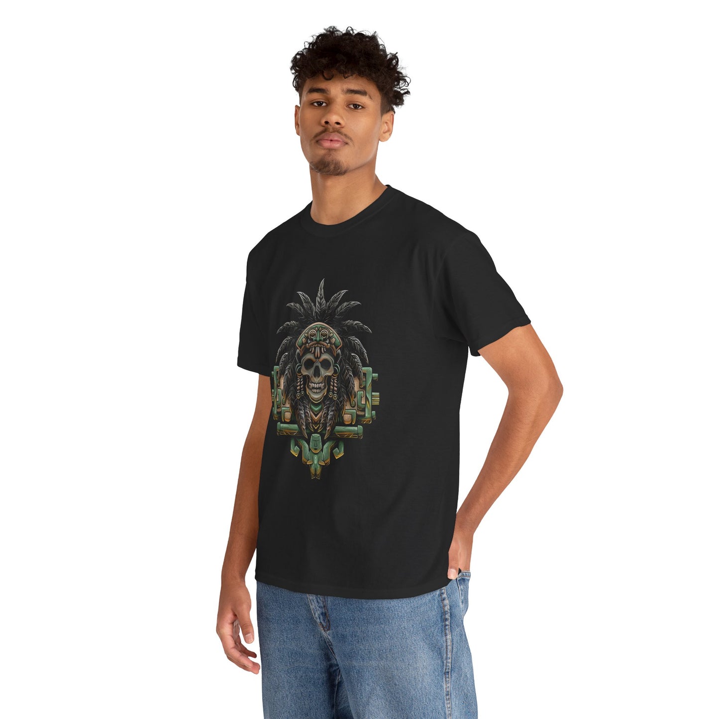 Camiseta Calavera Prehispánica – Arte Ancestral Mexica