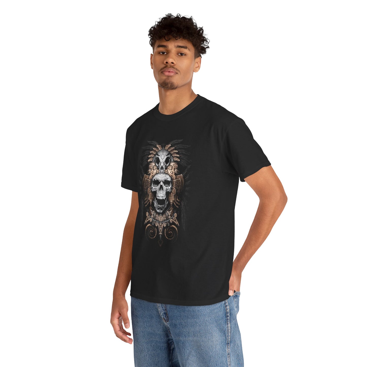 Camiseta Calavera Prehispánica – Arte Ancestral Mexica