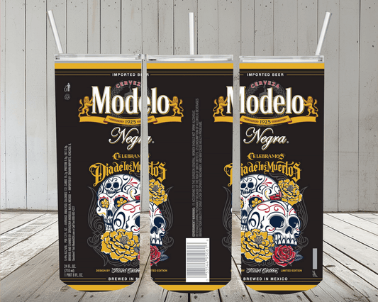 Beer Day of the Death 20oz Skinny Tumbler or Design