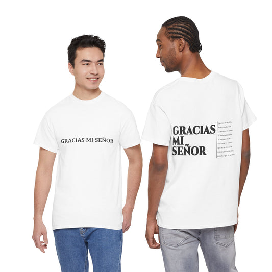 Camisa Cristiana “Gracias Mi Señor” – Diseño Tipográfico Minimalista