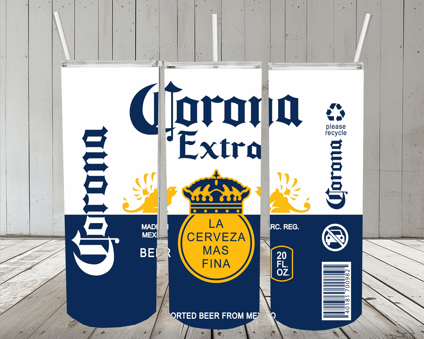 Beer 20oz Skinny Tumbler or Design