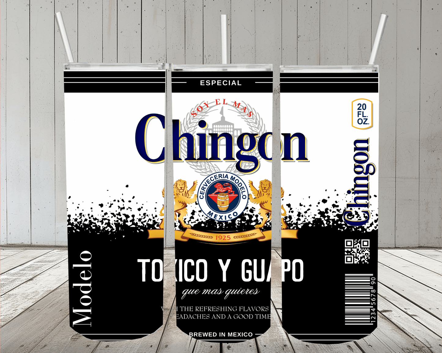 Beer Black 20oz Skinny Tumbler or Design