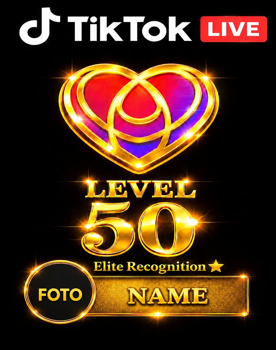 Personalized TikTok LIVE Fan Club Recognition Plaque | Level 30, Level 40 & Level 50 | Custom Creator Award | Premium Dye Sublimation