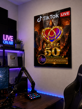 Personalized TikTok LIVE Fan Club Recognition Plaque | Level 30, Level 40 & Level 50 | Custom Creator Award | Premium Dye Sublimation