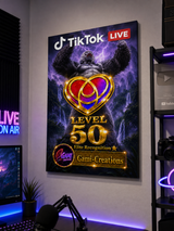 Personalized TikTok LIVE Fan Club Recognition Plaque | Level 30, Level 40 & Level 50 | Custom Creator Award | Premium Dye Sublimation