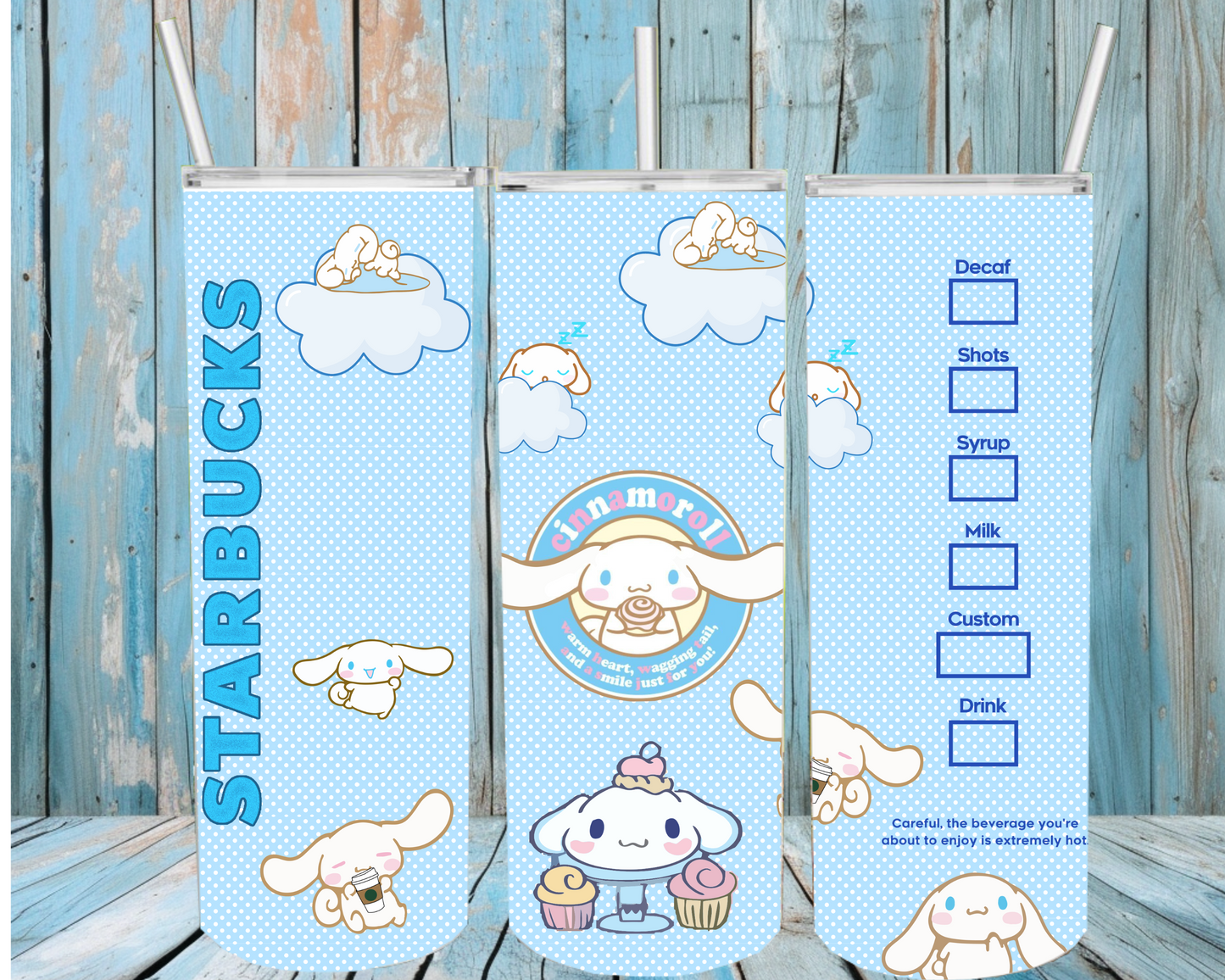 Cartoon 20oz Skinny Tumbler or Design