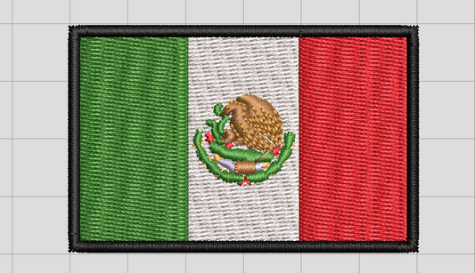 Mexico Flag Embroidery Design (Digital File ONLY)