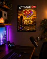 Personalized TikTok LIVE Fan Club Recognition Plaque | Level 30, Level 40 & Level 50 | Custom Creator Award | Premium Dye Sublimation